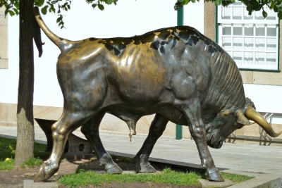 Bull statue at Ponte de Lima