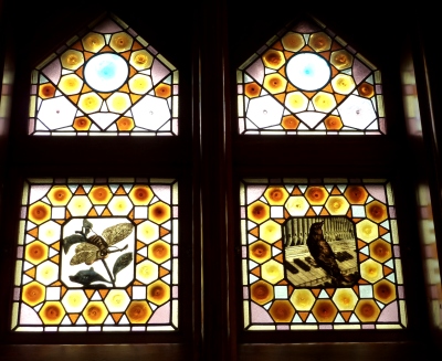Gaudi house stained glass
