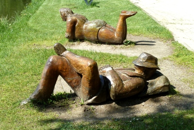 Lakeside statues at Robel