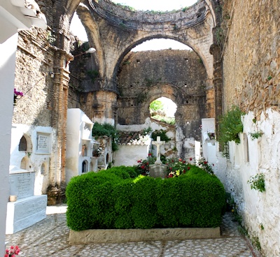 Villaluenga cemetery in ruined church