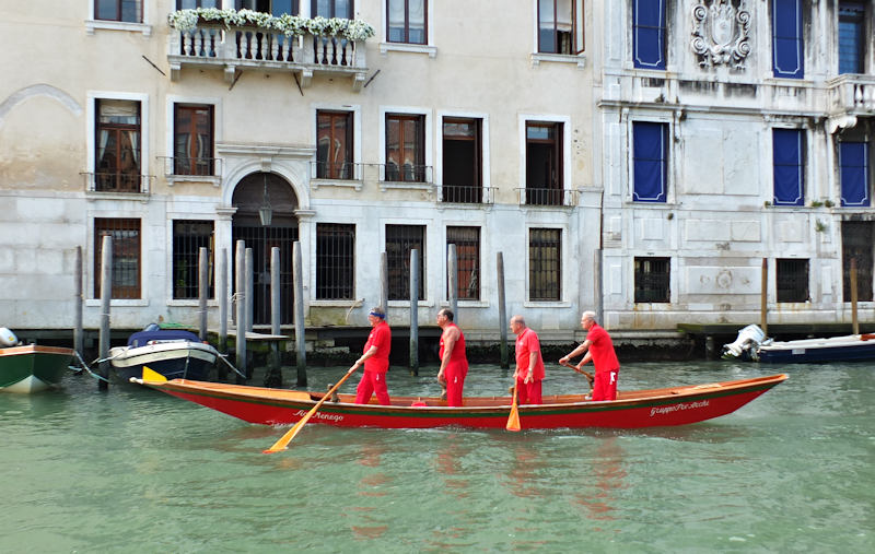 Venice a four man rowing boat