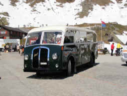 St Gotthard Vintage coach at the summit