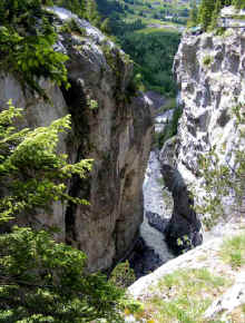 Gletscherschlucht gorge from above