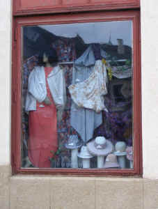 Jicin old-fashioned ladies clothes shop window