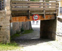 A very low bridge (1.5metres) at Laufen