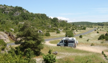 Parked up on the Causse de Larzac