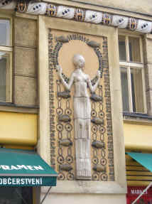Prague art deco shopfront