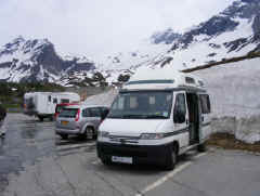 Parked at the Simplon Pass